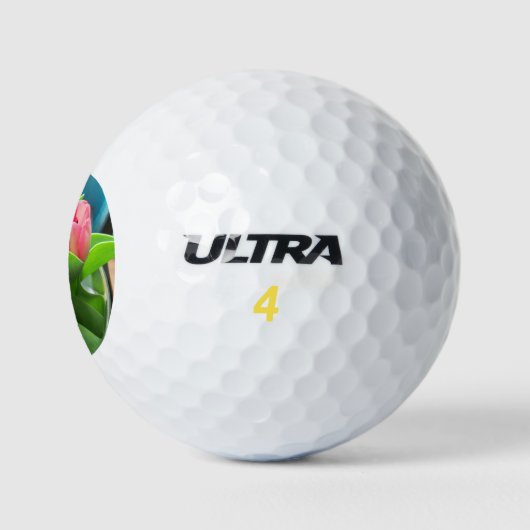 Roze desktoptulpen golfballen (Logo)