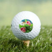 Roze desktoptulpen golfballen (Insitu Shirt)