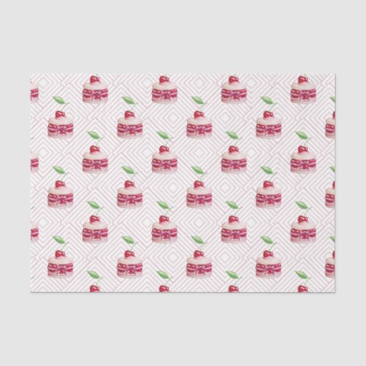 Roze dessert (Ontwerp 79 Roze Serie) Tissuepapier (Voorkant)