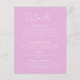 Roze Details Grote Huwelijksbijlage Kaart