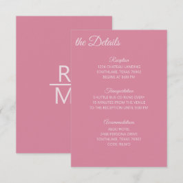 Roze Details Informatiekaartje