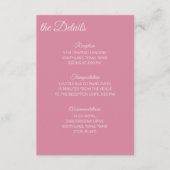 Roze Details Informatiekaartje (Voorkant)