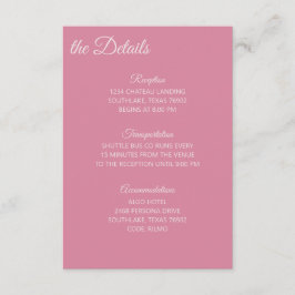 Roze Details Informatiekaartje