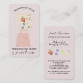 Roze Detox Fresh Fruits Drink Blender Visitekaartje (Voorkant / Achterkant)