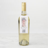 Roze Deur Aquarel Sluiting Makelaar Flessenhanger (Op fles)