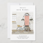 Roze deur geïllustreerde bewegende aankondiging (Voorkant)