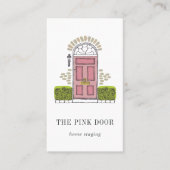 Roze deur | Stationair of intern ontwerp Visitekaartje (Voorkant)