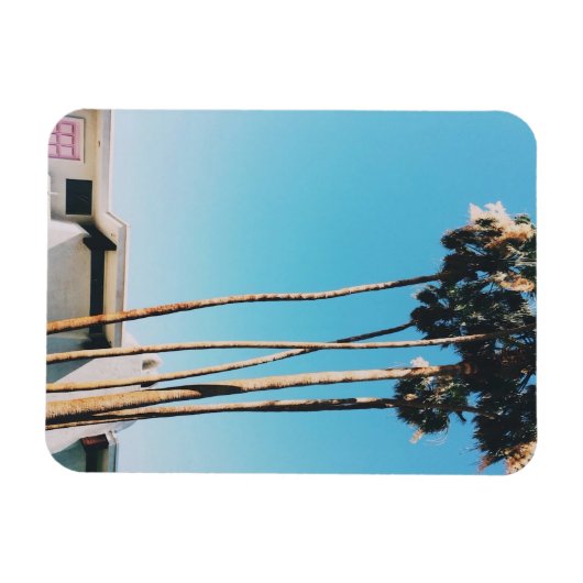 Roze deur van handpalmen magneet (Horizontaal)