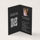 Roze Deur Watercolor QR Code Makelaar Visitekaartje (Binnen)