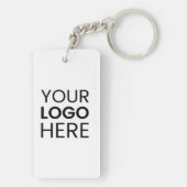 Roze deur waterverf logo vastgoedmakelaar sleutelhanger (achterkant)