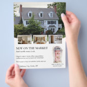 Roze Deur Waterverf Makelaarsobject Makelaar Flyer (Hand)
