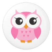 Roze deurknop keramische knop (Voorkant)