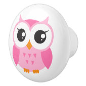 Roze deurknop keramische knop (Rechts)