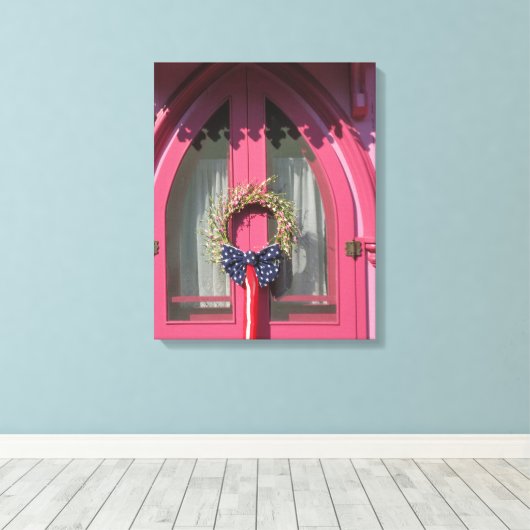 Roze deuropenbrood - Martha's wijntuin Canvas Afdruk (Insitu (Houten vloer))