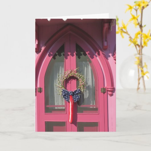 Roze deuropenbrood - Martha's wijntuin Kaart (Gele Bloem)