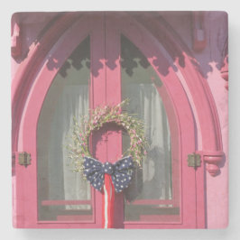 Roze deuropenbrood - Martha's wijntuin Stenen Onderzetter