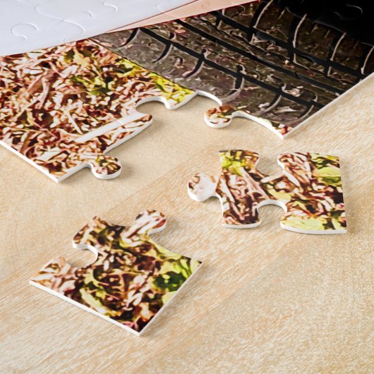 Roze Deux Chevaux, franse auto. Legpuzzel (Zijkant)