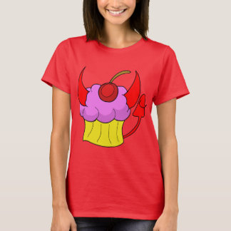 Roze Devil Cupcake T-Shirt