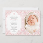 Roze Devotie Religieuze Foto Uitnodiging (Voorkant)