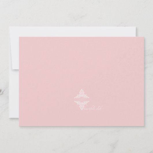 Roze Devotie Religieuze Foto Uitnodiging (Achterkant)