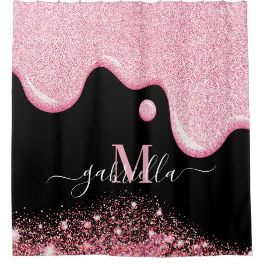 Roze dia douchegordijn (Voorkant)