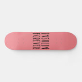 Roze diabetes skateboard (Horizontaal)