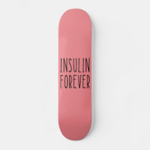 Roze diabetes skateboard