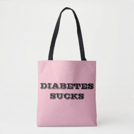 Roze diabetes zuigt tas op