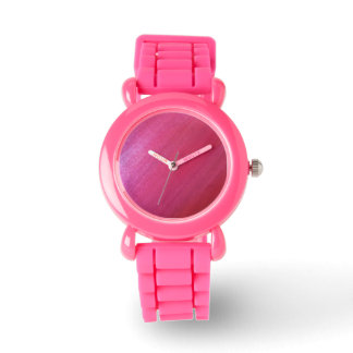 Roze diagonaal ontwerp horloge