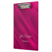 Roze diagonale lijnen klembord (Links)