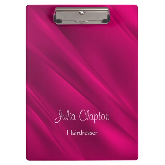 Roze diagonale lijnen klembord (Voorkant)