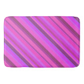 Roze diagonale strepen badmat (Voorkant)