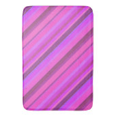 Roze diagonale strepen badmat (Voorkant Verticaal)