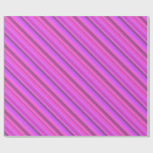 Roze diagonale strepen cadeaupapier (Vlak)