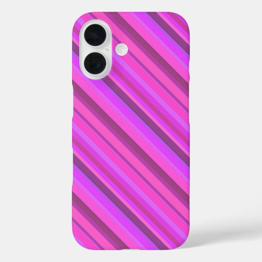 Roze diagonale strepen Case-Mate iPhone case (Achterkant)