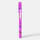 Roze diagonale strepen Case-Mate iPhone case (Achterkant / Links)