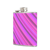 Roze diagonale strepen heupfles (Links)