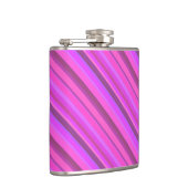 Roze diagonale strepen heupfles (Rechts)