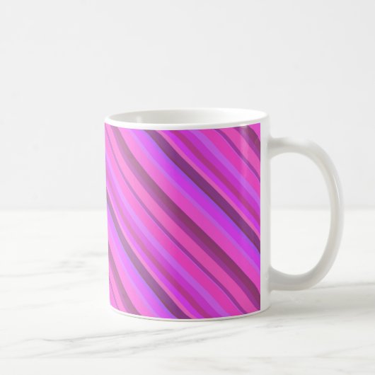 Roze diagonale strepen koffiemok (Rechts)