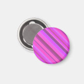 Roze diagonale strepen magneet (Voorkant / Achterkant)
