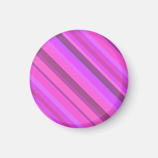 Roze diagonale strepen magneet (Voorkant)