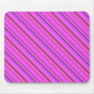 Roze diagonale strepen muismat