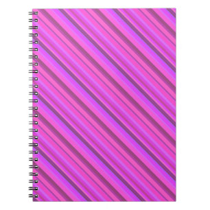 Roze diagonale strepen notitieboek