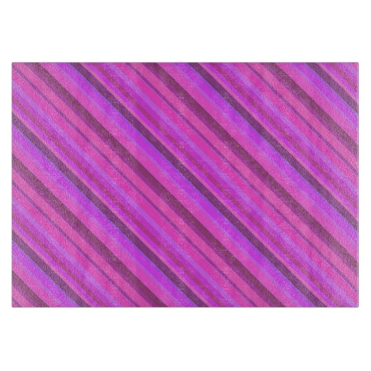 Roze diagonale strepen snijplank (Voorkant)