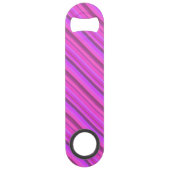 Roze diagonale strepen speed flessenopener (Achterkant)