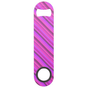 Roze diagonale strepen speed flessenopener