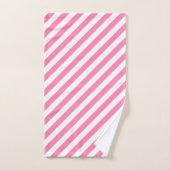 Roze diagonale stripteasdoekset bad handdoek (Handdoek)
