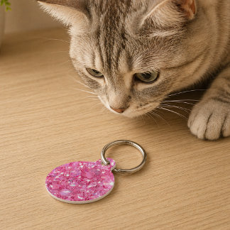 Roze Diamant Aangepaste Hond of Kat Huisdierpenning