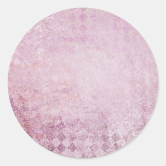 Roze Diamant Collage Achtergrond Ronde Sticker (Voorkant)