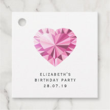 Roze diamant edelsteen met luxe namaakleer